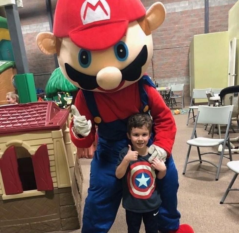 Mario Bros Mascot for Rental Birthday Parties and Events