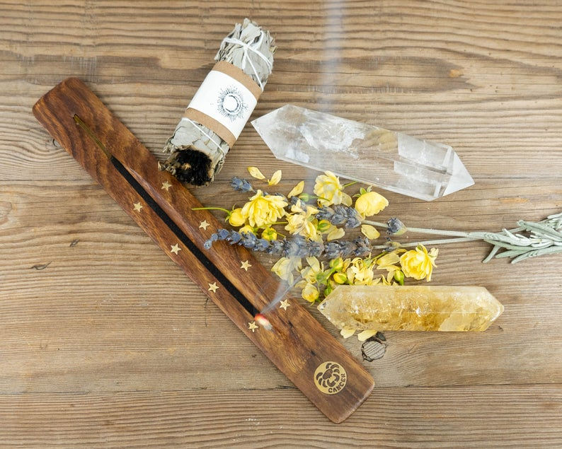 Thumbnail: CANCER Wood Incense Holder | Zodiac Wood Incense Holder