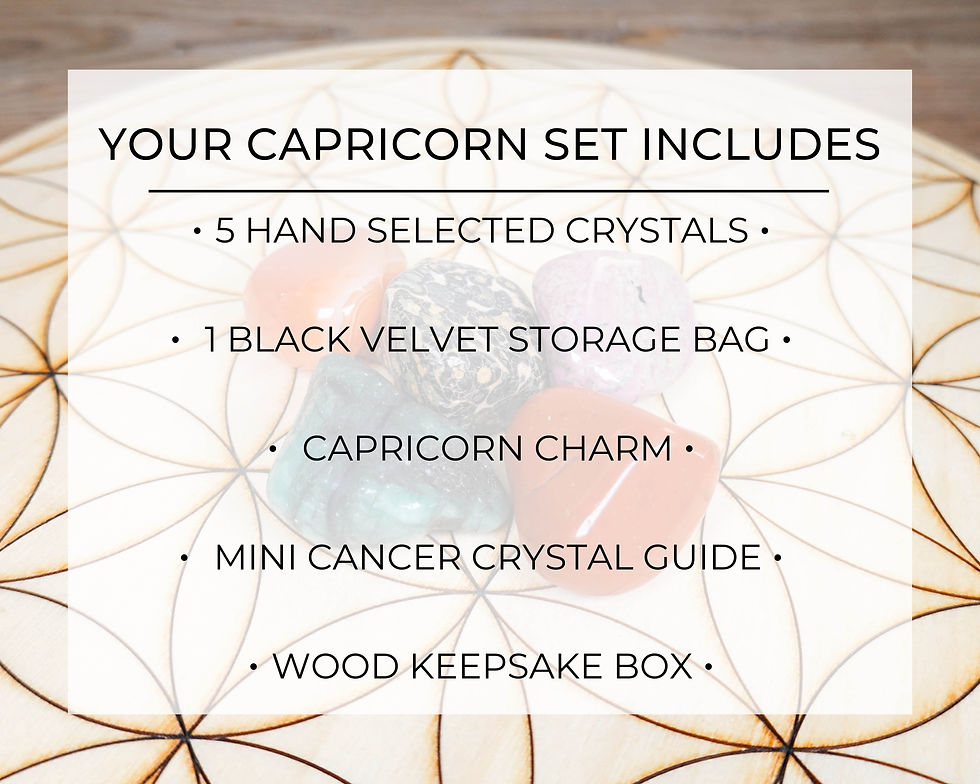 Thumbnail: CAPRICORN Zodiac Crystal Set | Crystals for Capricorn | Zodiac Crystal Set