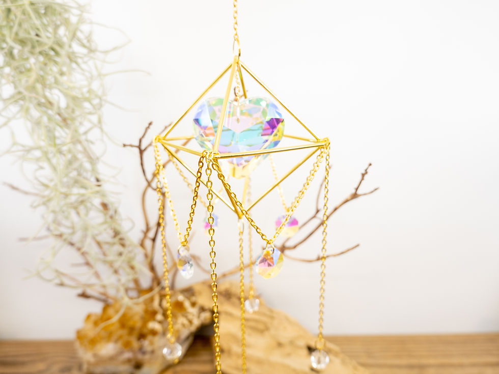 Thumbnail: Sun Catcher | Suncatcher | Hanging Large Heart Crystal Prism | Boho Décor