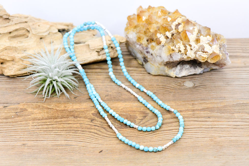 Thumbnail: CRYSTAL Stone Wrap | Turquoise/Silver - Stone of the Sky