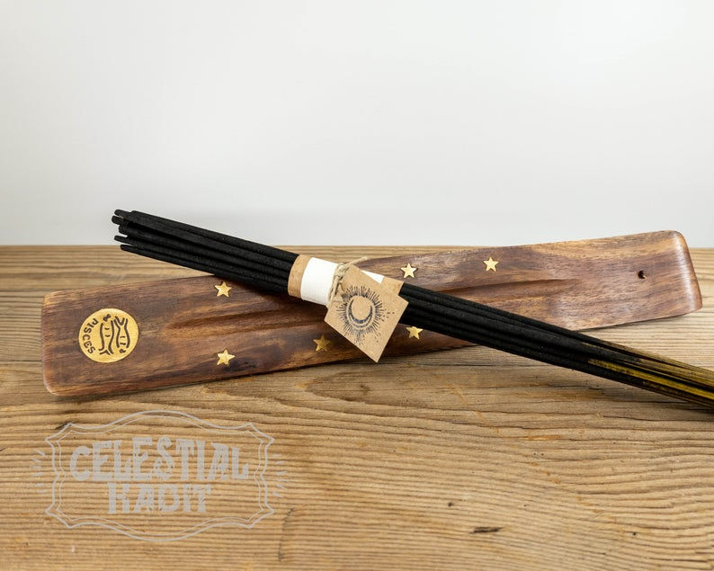 Thumbnail: PISCES Wood Incense Holder | Zodiac Wood Incense Holder