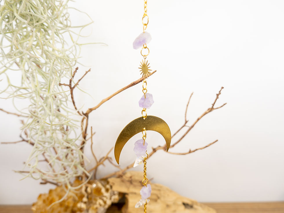 Thumbnail: Sun Catcher | Suncatcher | Hanging Amethyst Crystal Prism | Boho Décor