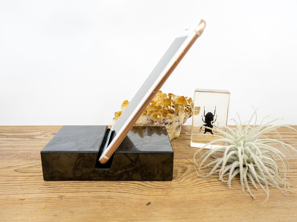 Thumbnail: SHUNGITE Cell Phone Holder | Shungite Phone Stand | EMF Protection Stone