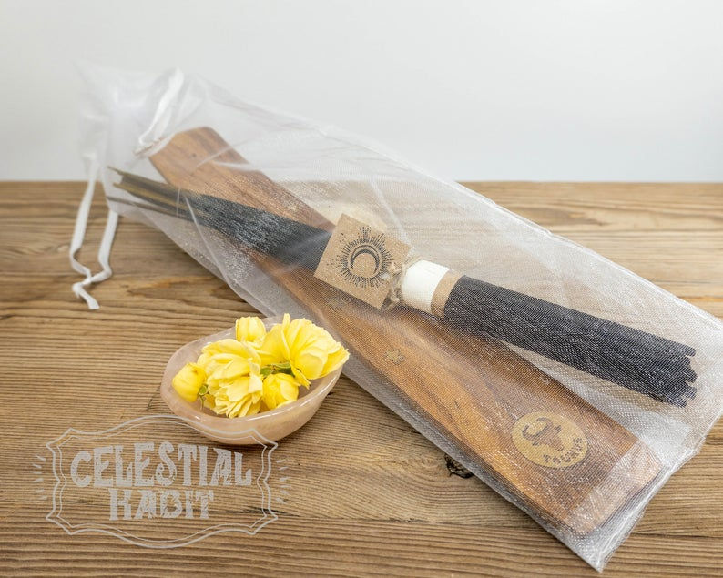 Thumbnail: LIBRA Incense Holder | Zodiac Wood Incense Holder | Stick Incense Holder