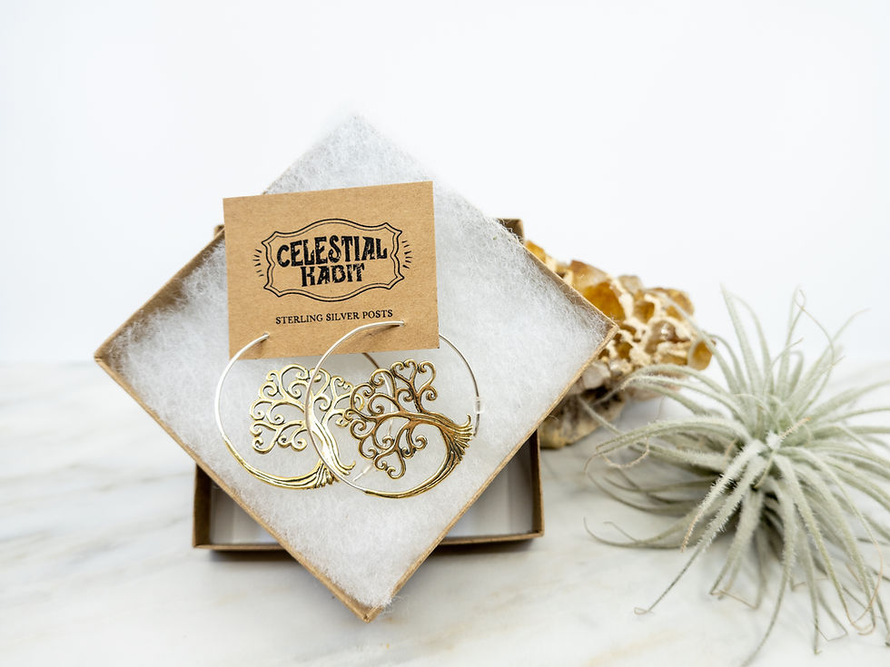 Thumbnail: GOLD SPIRAL Earrings | Brass Earrings | Spiral Hoop Earrings