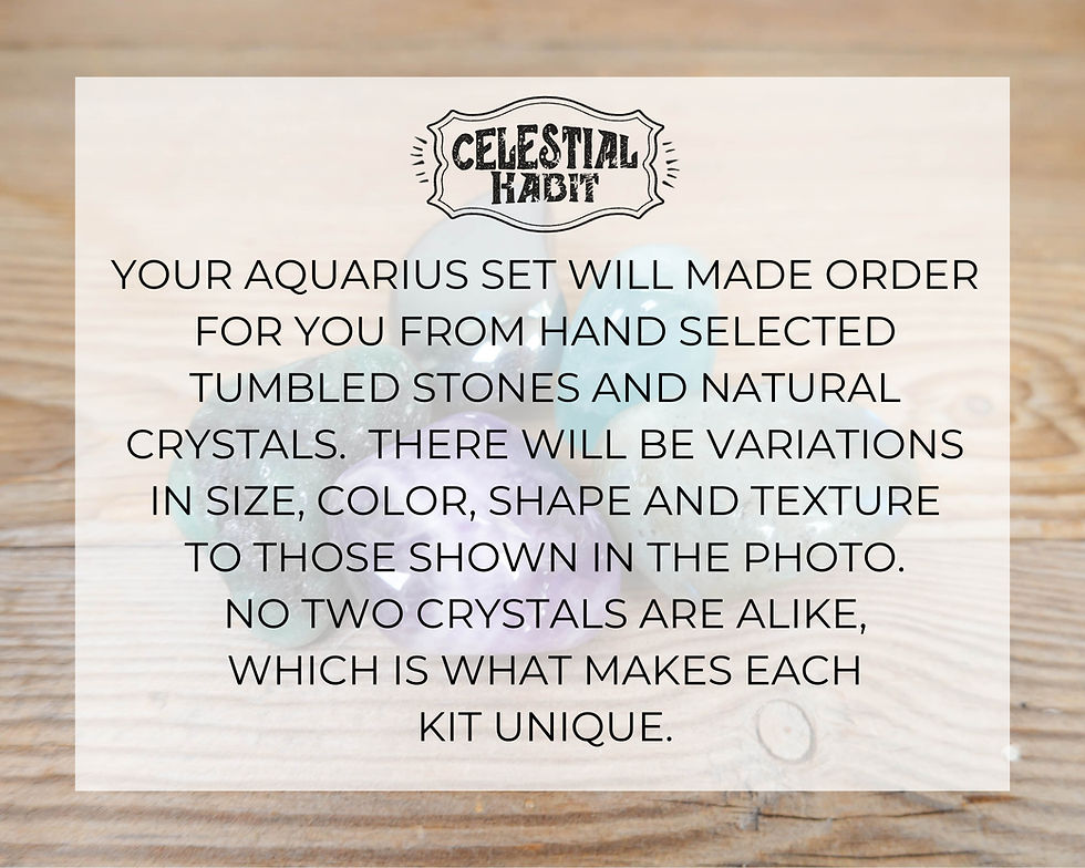 Thumbnail: AQUARIUS Zodiac Crystal Set | Crystals for Aquarius | Zodiac Crystal Set