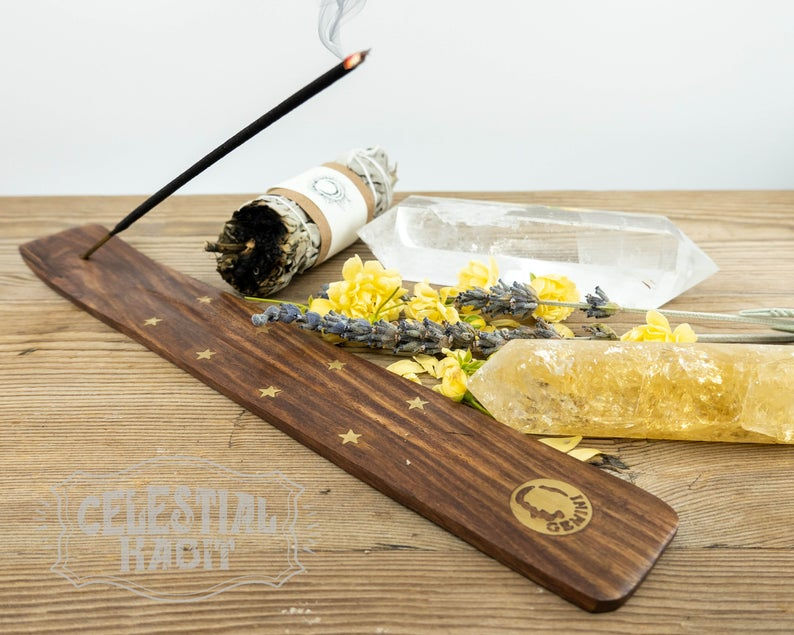 Thumbnail: GEMINI Wood Incense Holder | Zodiac Wood Incense Holder