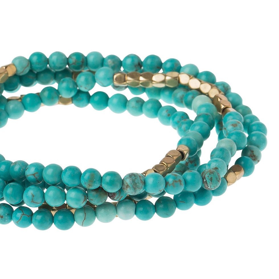 Thumbnail: CRYSTAL Stone Wrap | Turquoise/Gold - Stone of the Sky