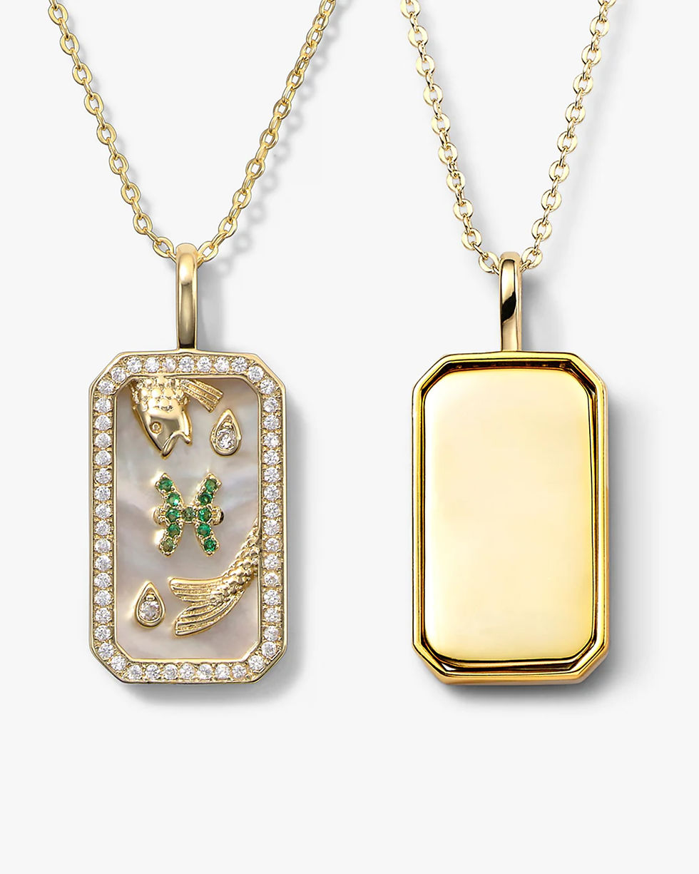 Thumbnail: Pisces Amulet Gold Plated Pendant