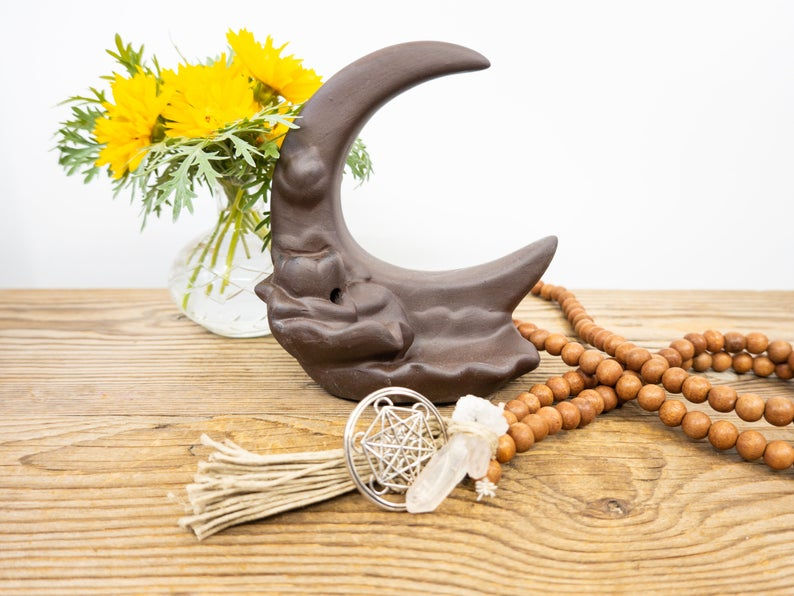 Thumbnail: MINI MOON Ceramic Backflow Incense Burner | Waterfall Incense Burner