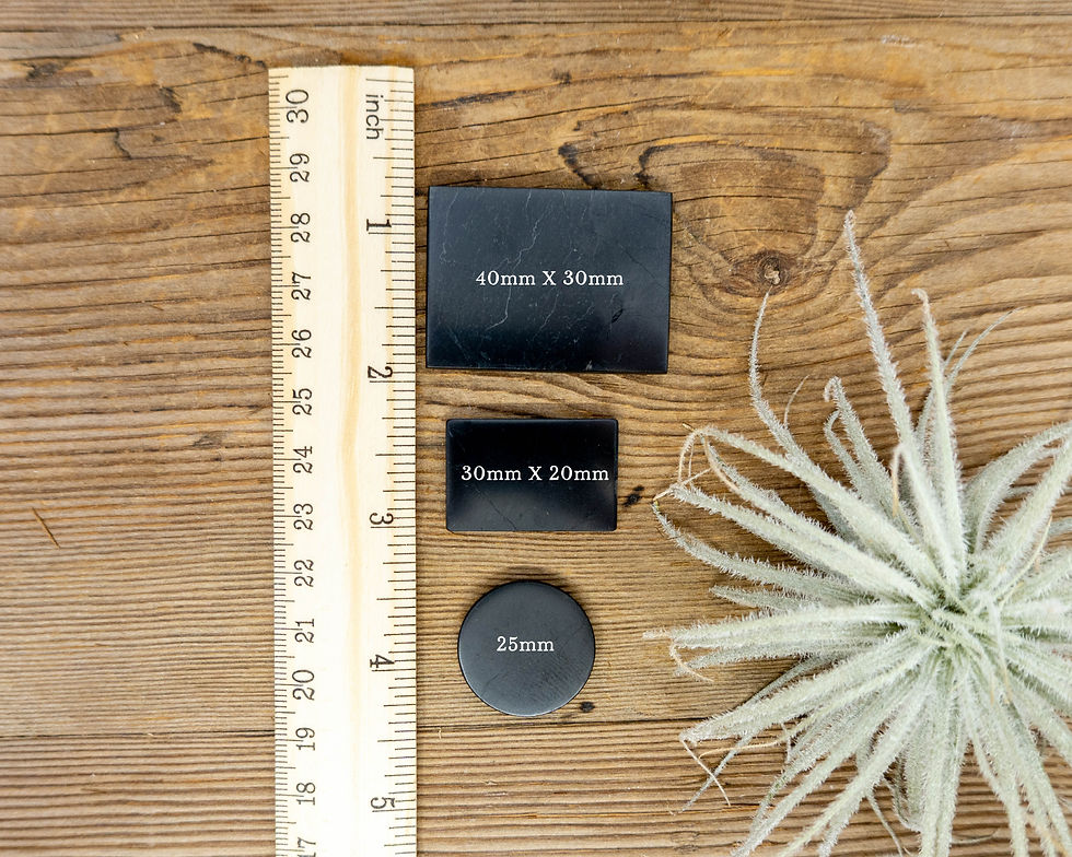 Thumbnail: SHUNGITE Cell Phone Plate Set Large  | EMF Protection Plates