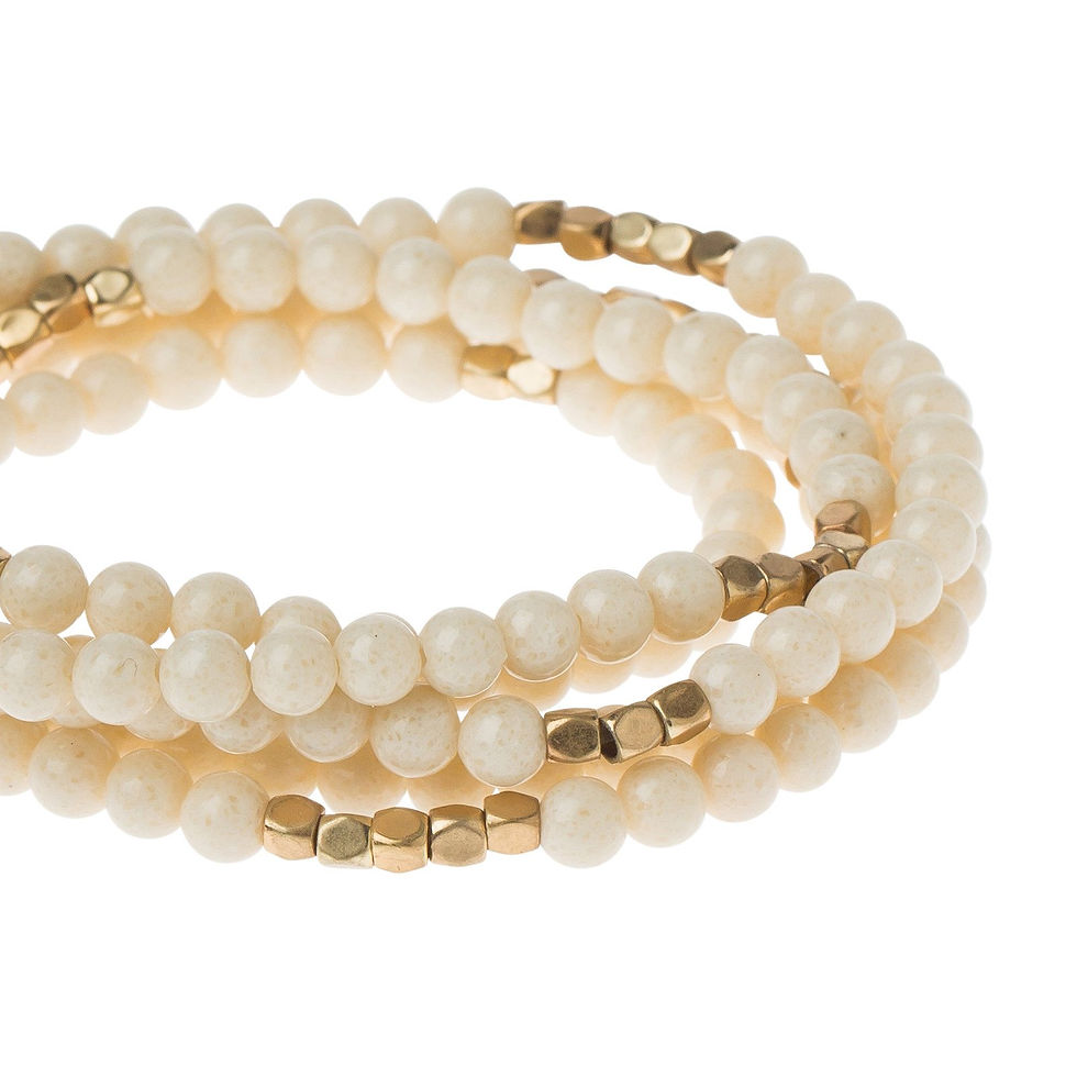 Thumbnail: CRYSTAL Stone Wrap | White Fossil Jasper - The Supreme Nurturer