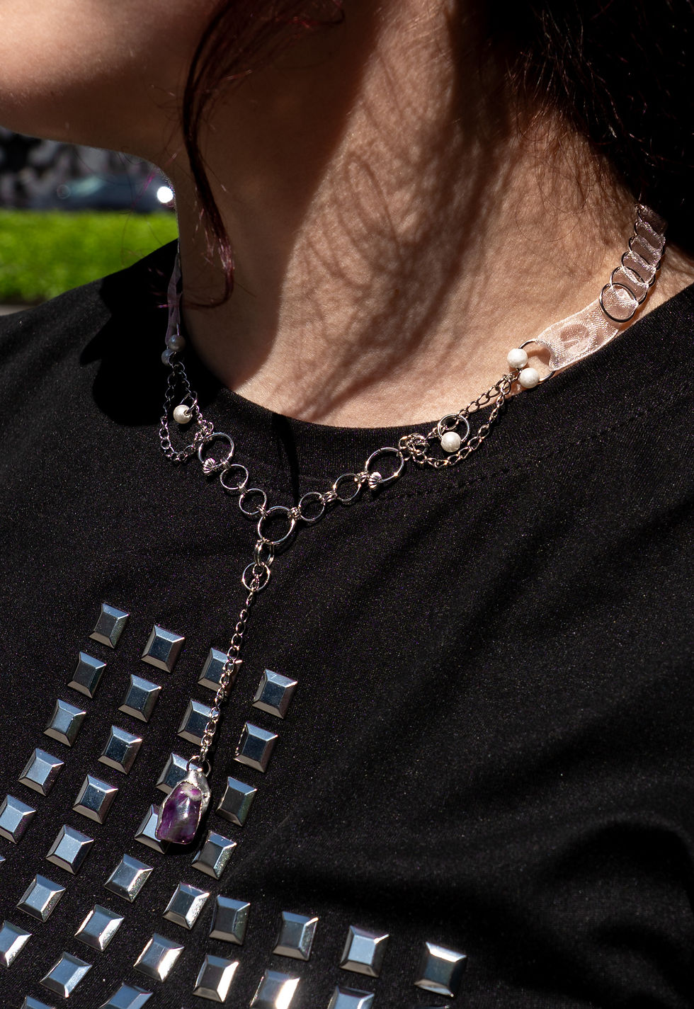Thumbnail: Amethyst Pendant Necklace