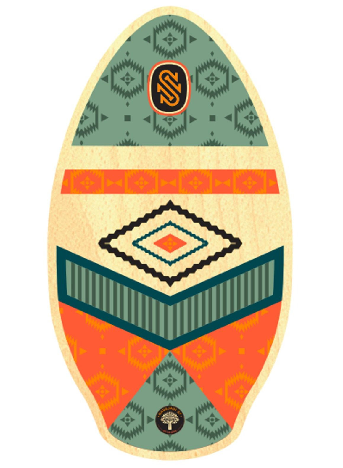 SkimOne Skimboard 37'' 95cm Navajaui Green Orange