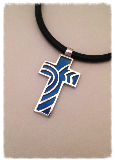 Silver and titanium cross