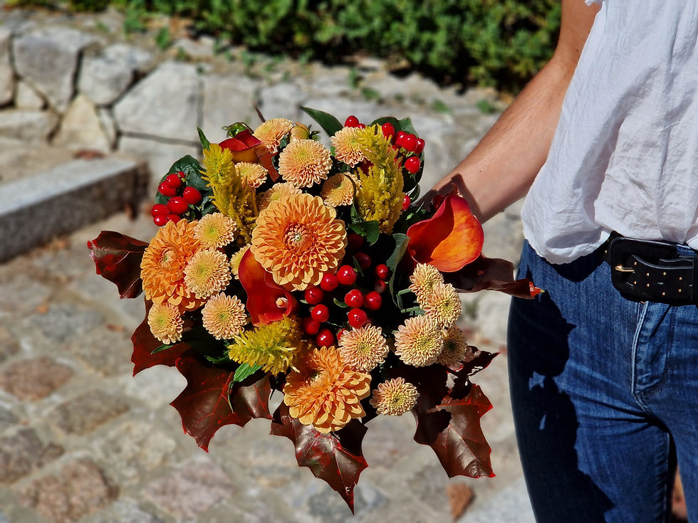 Bouquet tons orangé