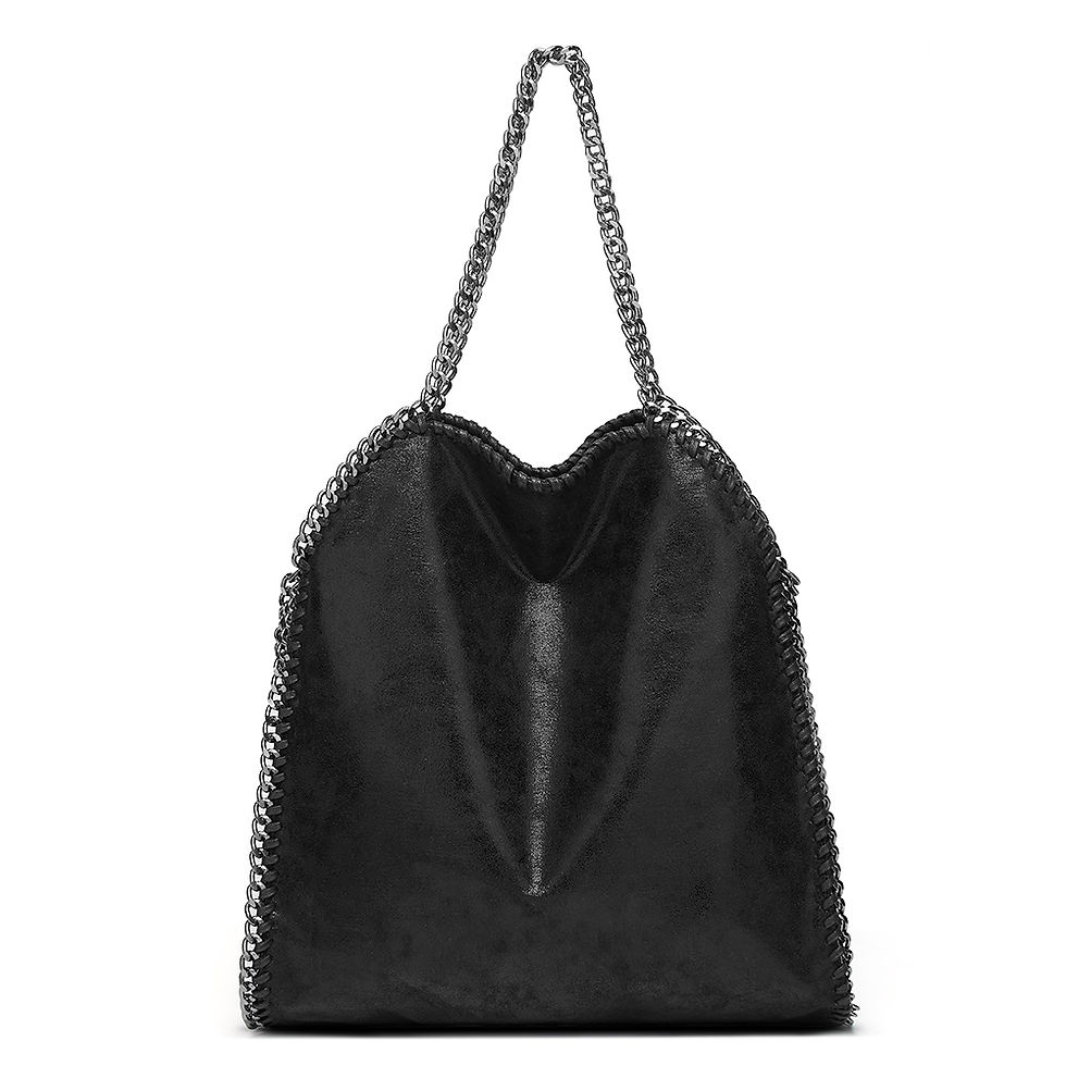 Miniatura: 👜 Bolsa Nomad "Noir Chain" – Bucket Elegante ✨