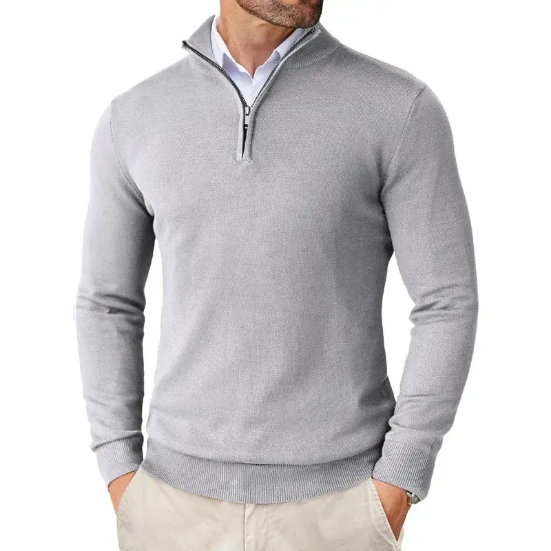 Miniatura: 🧶 Suéter Masculino Executive Half-Zip - Urban Nomad ✨