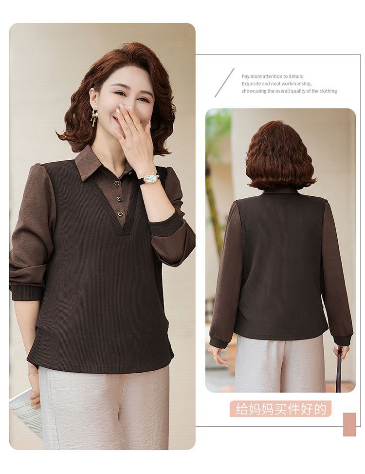 Miniatura: 🍷 Blusa Executiva Nomad Gola Polo Tricô – Detalhes em Chiffon ✨