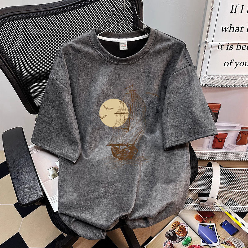 Miniatura: 👕 Camiseta Nomad Suede Basic — Gola Redonda ✨
