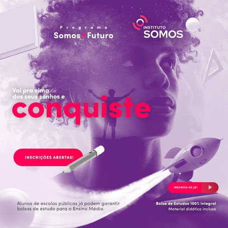 Instituto SOMOS oferece bolsas de estudo de Ensino Médio para alunos de Belém e outras cidades