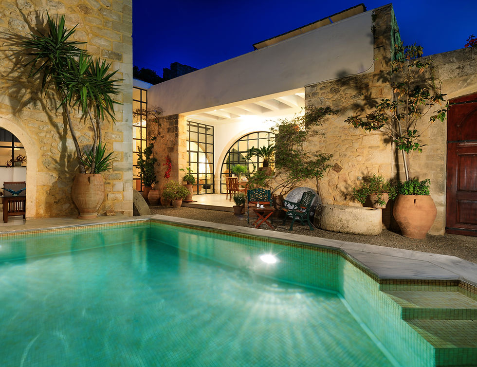 Swimming pool night