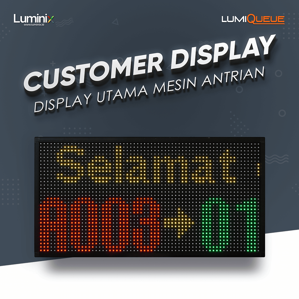 Thumbnail: Mesin Antrian 5 Loket - Dispenser Tombol Meja- Custom Branding