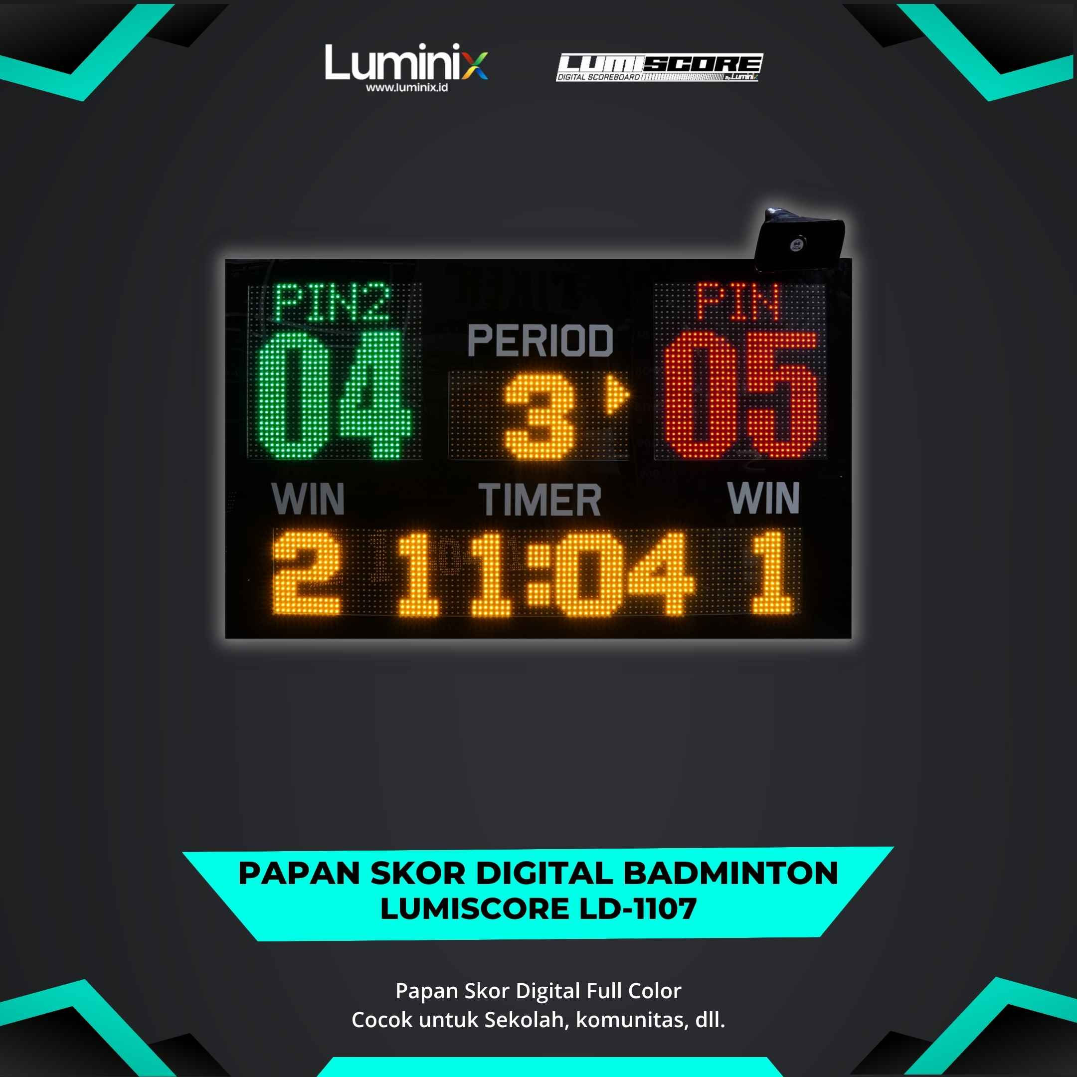 Scoreboard Digital Badminton Lumiscore LD-1107 – Display Full Color