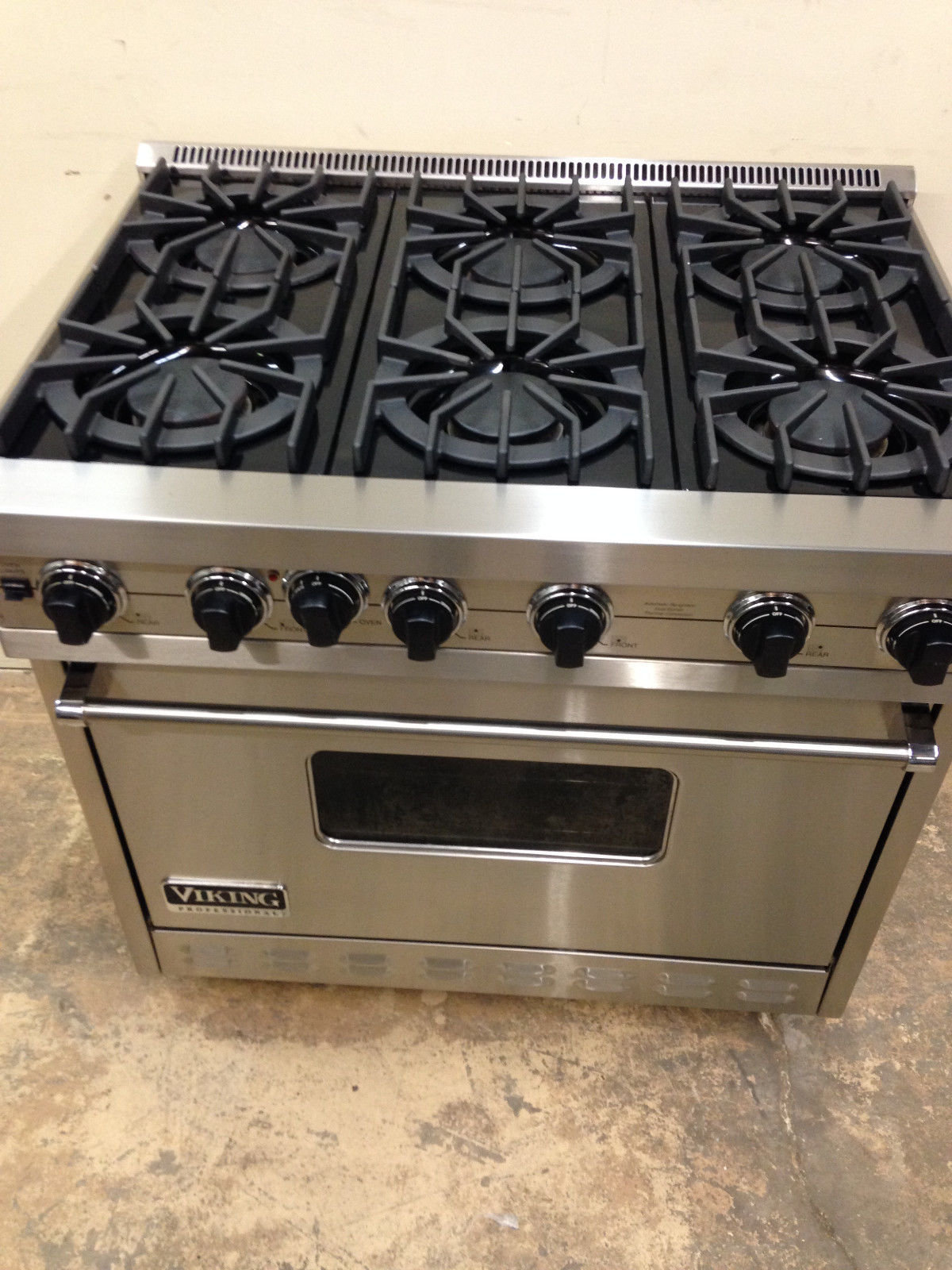 Viking 36 Professional Gas Range Oven 6 Burner Stainless Steel
