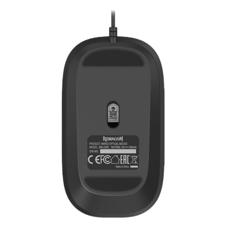 Thumbnail: Redragon BM-2892 1200 DPI Wired Optical Mouse – Black