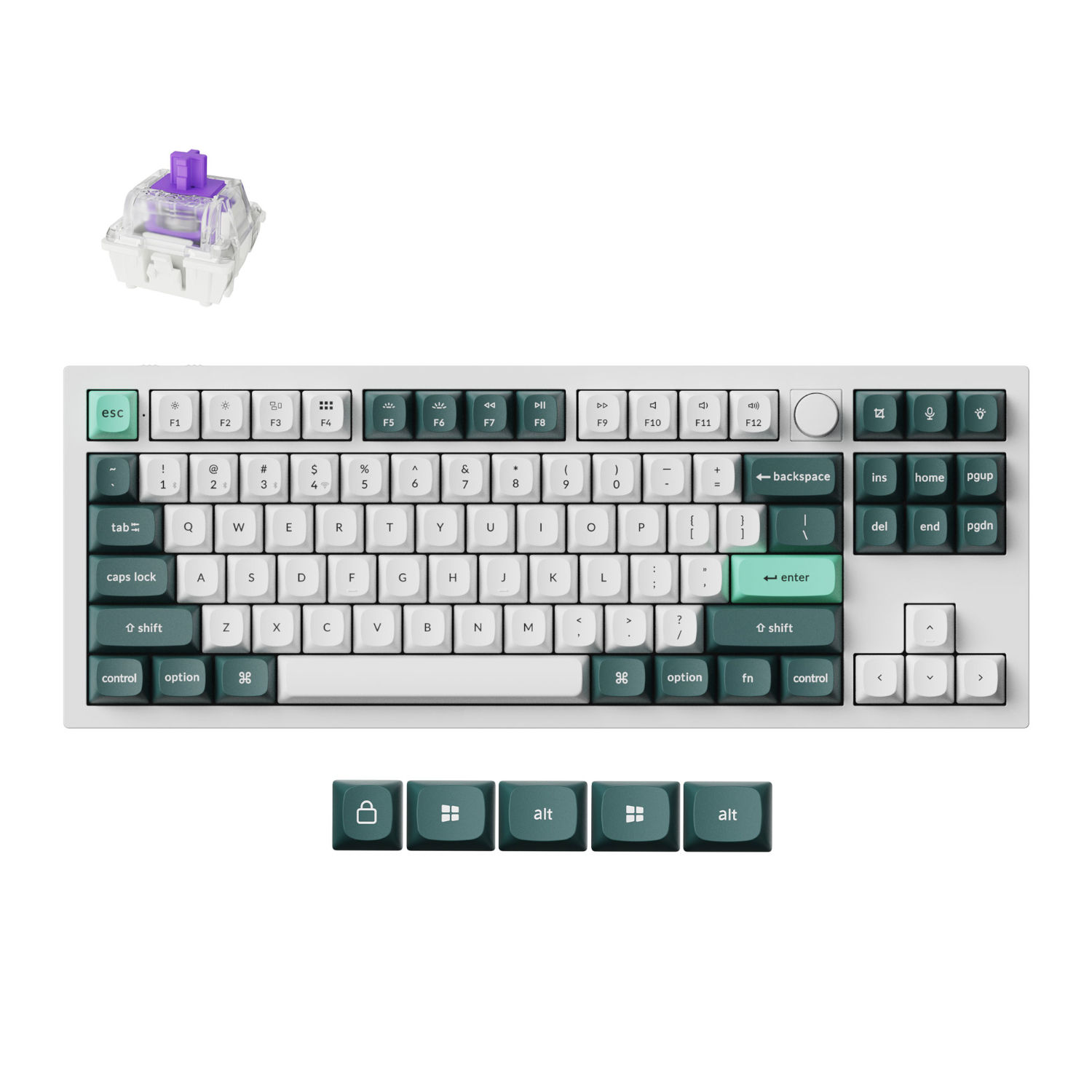 Keychron Q3 HE QMK 80% Wireless Custom Mechanical Keyboard (Nebula Switch)