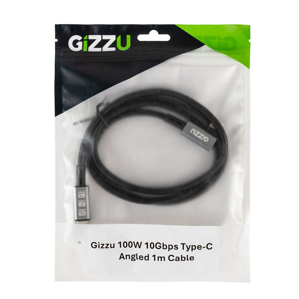 Thumbnail: Gizzu 100W 10Gbps Type-C Angled 1m Cable