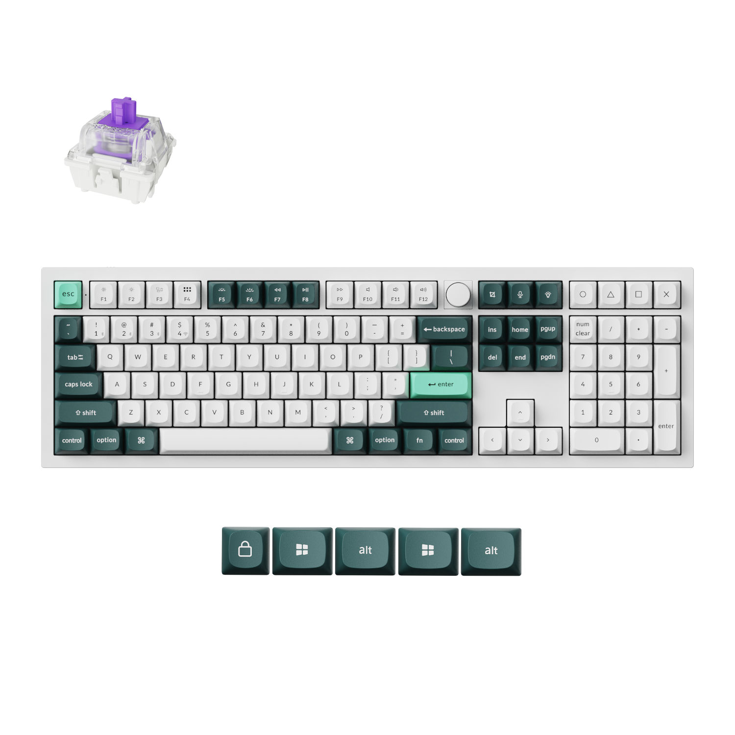 Keychron Q6 HE QMK Full-size Wireless Custom Mechanical Keyboard (Nebula Switch)