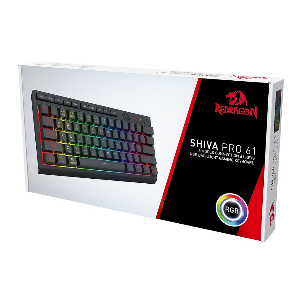 Thumbnail: Redragon SHIVA K522 PRO RGB Wireless Gaming Keyboard- Black