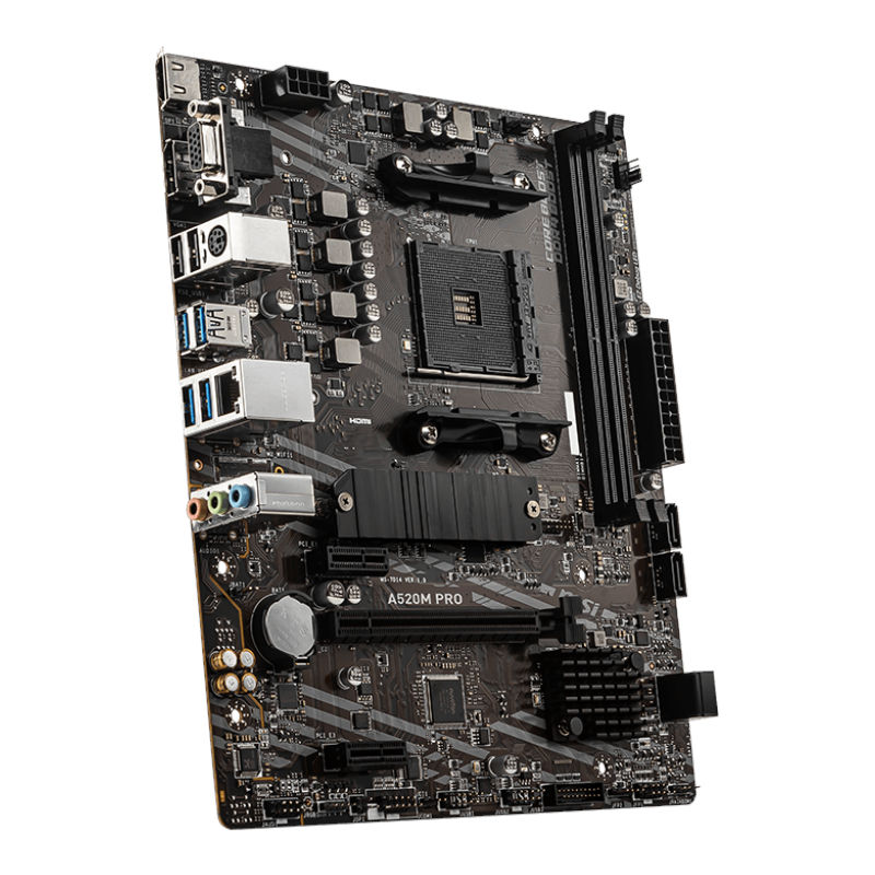 Thumbnail: MSI A520M-PRO AMD AM4 MATX Gaming Motherboard