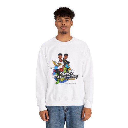 Black Worldschoolers™ Signature LOGO Crewneck Sweatshirt | Black