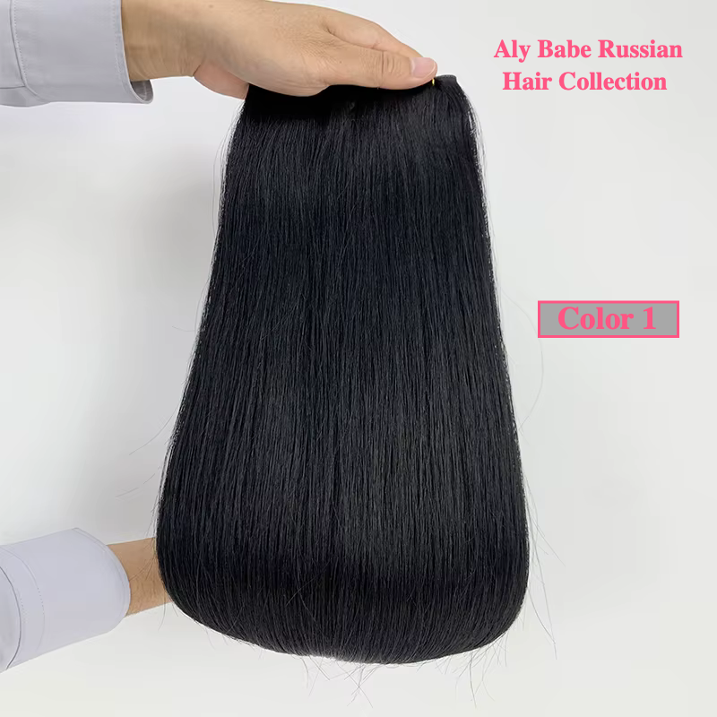 Thumbnail: Aly Babe Seamless Genius Weft Russian Human Hair Extensions