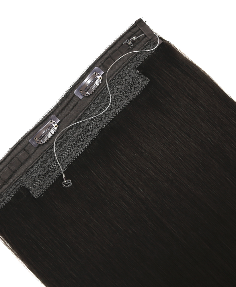 Thumbnail: Add instant length and volume with Aly Babe’s Halo Clip-In Hair Extensions. 100% real human hair for a seamless, natural blen