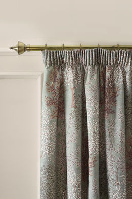 Green curtain detail photo