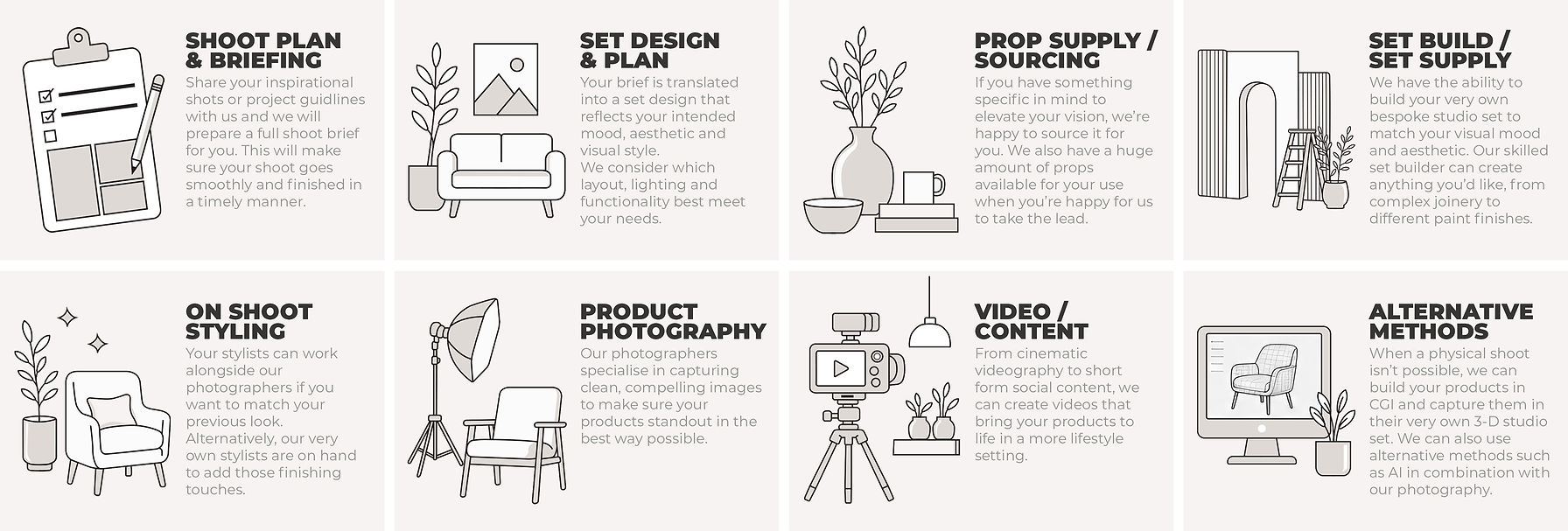 Photography studio services
