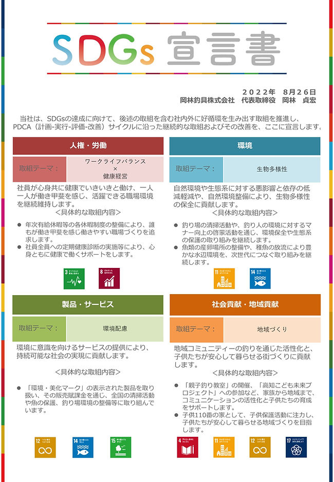 SDGs宣言書