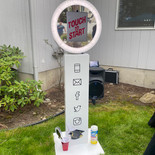 Selfie station photo booth at a graduation party