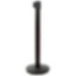 Black retractable crowd control stanchion