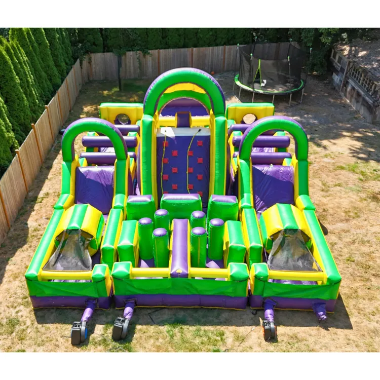 Overhead view of the 40ft. Extreme Rush obstacle course