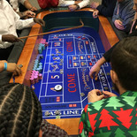 Craps table casino at a casino party at the davenport Hotel in Spokane