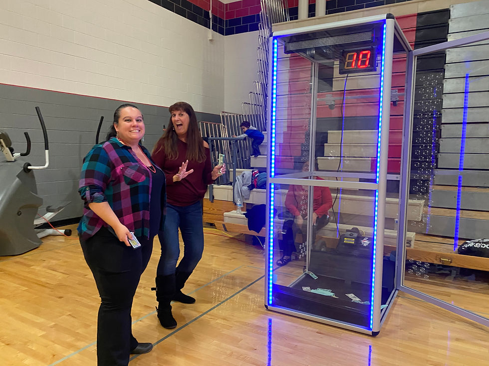 Cash Cube at a Senior All Nighter graduation party