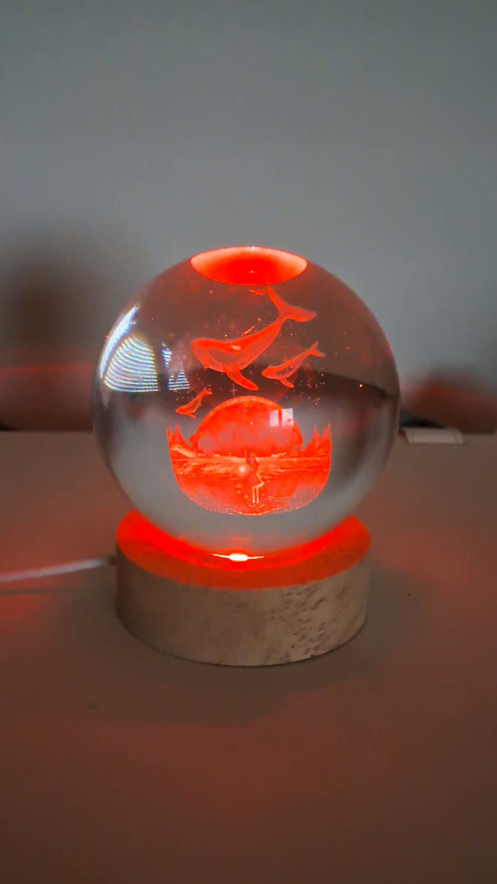 Miniature : Boule Multicolore Baleine 9 cm