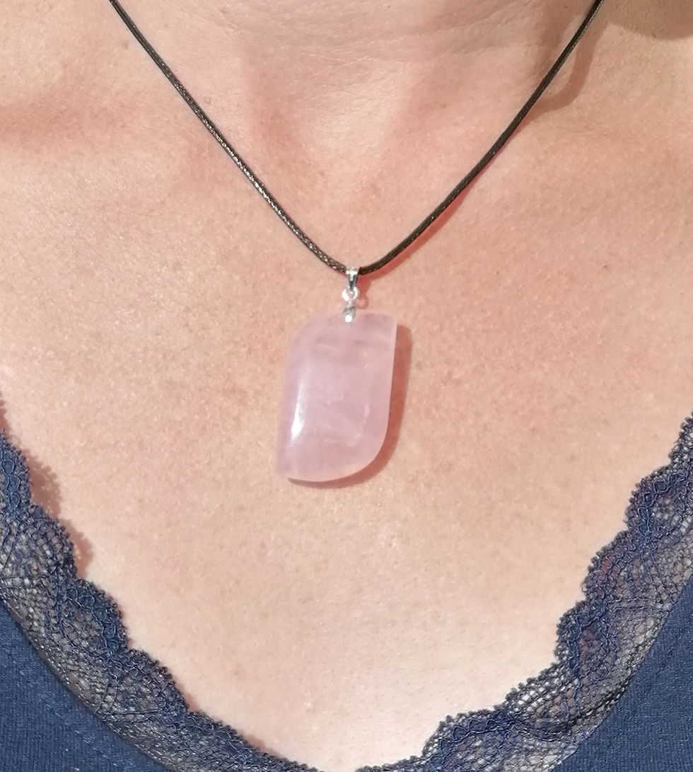 Pendentif Quartz Rose Forme S
