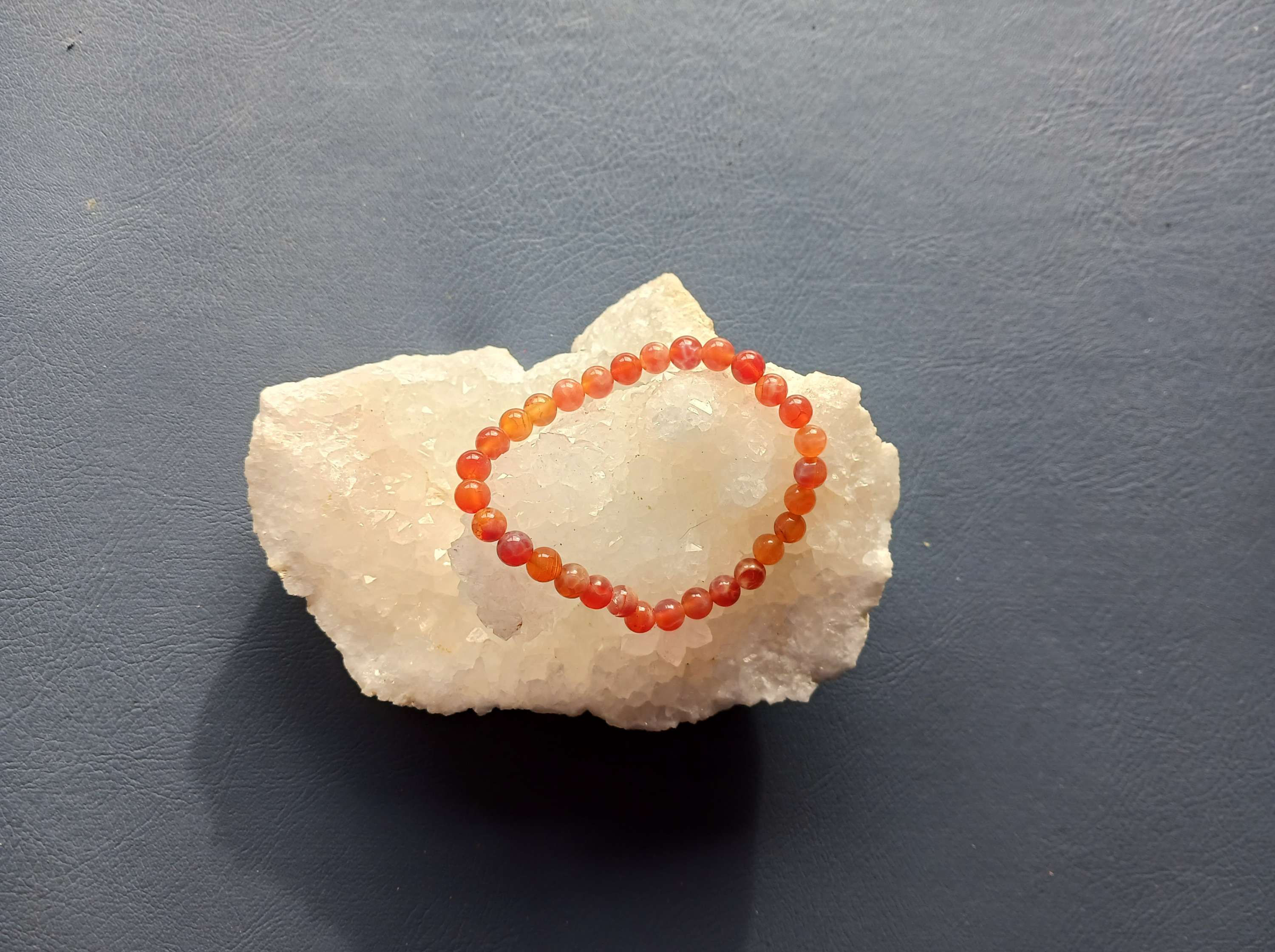 bracelet pierre agate de feu femme